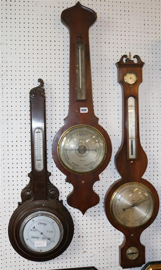 3 various barometers